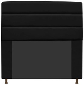 Cabeceira Estofada Turim 195 cm King Size Suede Preto - ADJ Decor