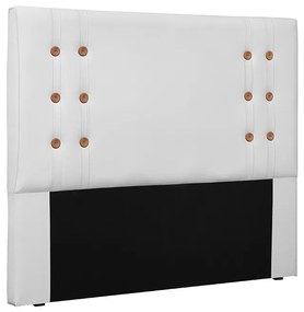 Cabeceira Cama Box Solteiro 90cm Gênova Corano Branco - Sheep Estofados - Branco