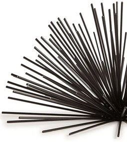 Enfeite Decorativo "Ouriço" Em Metal Preto 10x20 Cm - D'Rossi