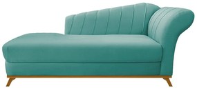 Recamier Vanessa 160cm Lado Esquerdo Suede Azul Tiffany - ADJ Decor