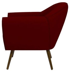 Poltrona Decorativa Sacha Veludo Vinho G15 - Gran Belo