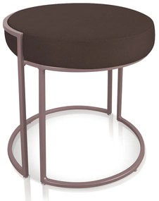 Puff Love Suede Marrom Base Industrial Rosê