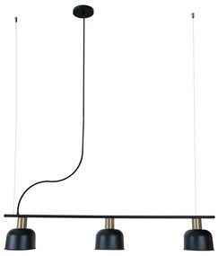 Pendente Triplo Aluminio Preto Ouro Branco Cena