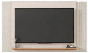 Painel TV até 65 Pol Extensível 136-150-180cm Suspenso Visari C01 - D'Rossi - Off White e Freijó