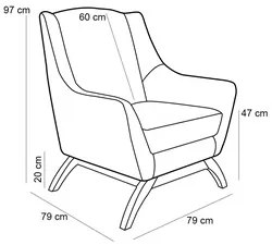 Poltrona Decorativa Base Manu Madeira Juliet C-416 Linho Cinza - Domi