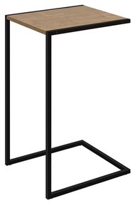 Mesa Lateral Multiuso Estilo Industrial Vermont Base Metálica Preto A05 - D'Rossi