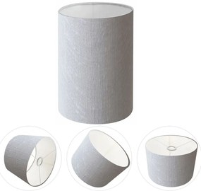 Cúpula Abajur Cilíndrica Cp-8003 Ø15x20cm Rustico Cinza