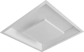 Plafon Led Embutir Quadrado Branco 16,8W 3000K New Picture