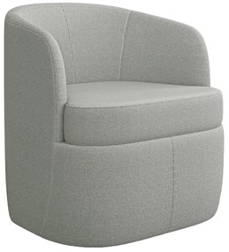Poltrona Decorativa Design Moderno Bel Sala de Estar Base Giratória Bouclê Cinza G33 - Gran Belo