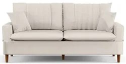 Sofá Living 3 Lugares 180cm com Almofadas Veras D05 Linho Cru - Mpozen