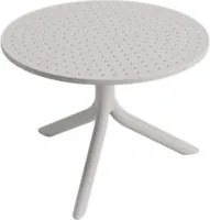 Mesa Redonda de Apoio Livy Aurah 60x43cm Cinza Polipropileno Plaxmetal