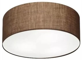 Plafon Cilíndrico Md-3014 Cúpula em Tecido 50x15cm Café - Bivolt