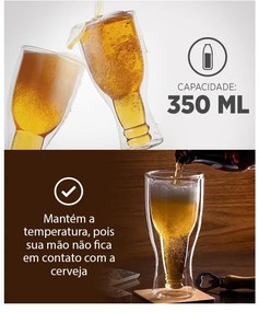 Copo de Vidro Garrafa Invertida