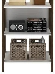 Estante Multiuso AZ1005 Branco/Nogal - Tecno Mobili