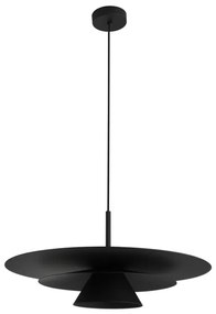 Pendente Led Aluminio Preto 7W 2700K 60Cm Plie