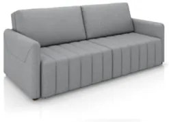 Sofá Cama Casal Retrátil 3 Lugares 220cm Atlas Z32 Linho Cinza - Mpoze