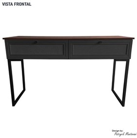 Aparador com Pé de Ferro Iron 136cm Imbuia/Preto - Vizzato - Preto