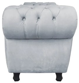 Recamier com Baú Grécia 195 cm Namoradeira Calçadeira Suede Cinza D'Rossi