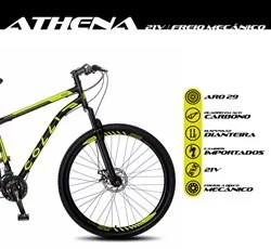 Bicicleta Athena Aro 29 Aço 21v Suspensão Dianteira Freio Mecânico Pre