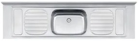 Pia de Apoio Tramontina Filo 56 Plus em Aço Inox 200 x 55 cm Standard