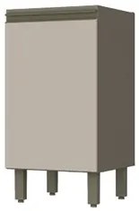 Balcão 35cm 1 Porta 100% MDF Sem Tampo Connect Duna/Cristal - Henn