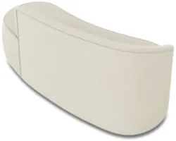 Sofá 3 Lugares Para Sala 180cm Orgânico Wendi Veludo Bege I01  - Mpoze