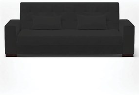 Sofá Cama Casal 3 Lugares 210cm Lisboa Veludo  D03 - D'Rossi - Preto