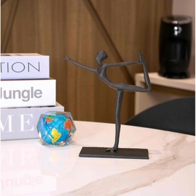 Escultura Decorativa em Metal Preto Equilíbrio 19x17 cm - D'Rossi