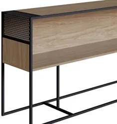 Aparador Para Sala de Estar Pés Metálicos York Hanover/Preto - Artesan