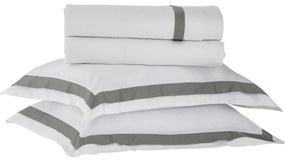 Jogo de Cama Kacyumara 300 Fios Bellagio Branco e Green - Casal