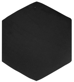 Puff Aramado Hexágono Decorativo Industrial Cobre com Suede D03 - D'Rossi - Preto