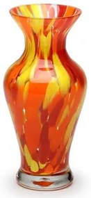 Vasinho 76 Multicor Amarelo, Laranja e Coral Murano Cristais Cadoro