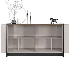 Balcão Buffet Para Sala De Jantar 4 Portas Ipanema C05 Off White/Nogue