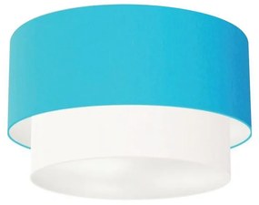 Plafon Para Banheiro Cilíndrico SB-3045 Cúpula Cor Azul Turquesa Branco
