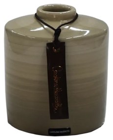 Vaso Reto decorativo em Cerâmica Carolina Haveroth - Salar Alto Brilho