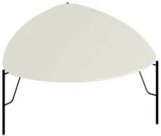 Mesa de Centro Baixa Para Sala Pés Metálicos Blen Luna/Preto I06 - Mpo