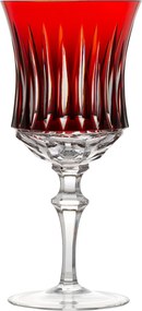 Taça de Cristal Lapidado P/ Vinho Tinto 345ml - Vermelho Vermelho