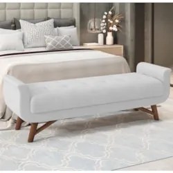Cabeceira Cama Box Queen 160cm Pisa e Recamier Neville Z37 Boucle Bran