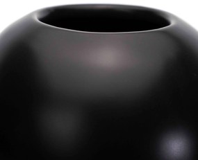 Vaso Decorativo Cilíndrico em Cerâmica Preto 32,5x16x16 cm - D'Rossi