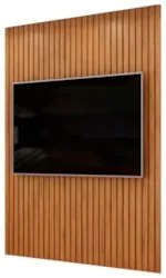 Painel TV 65 Pol 183cm Suspenso Ripado Noah D04 Freijó - Mpozenato