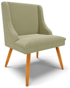 Cadeira Sala de Jantar Pé Palito Castanho Liz Bouclê D03 - D'Rossi - Pistache