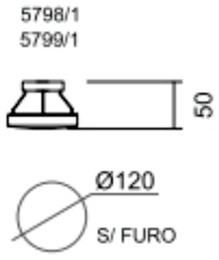 Arandela Galáxia 1Xpci Led 5W 110V Ø12X5Cm | Usina 5798/1 (DR-PV - Dourado Brilho Polido Verniz)