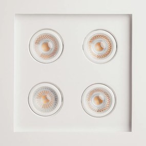 Embutido Bore Pro 62X62X11Cm 04Xpar20 Led 49,2W Bivolt | Usina 19202/6... (BT - Branco Texturizado, 4000k)