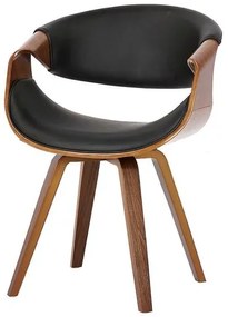 Cadeira Nicole Courino Cor Preta Com Base Giratoria - 64439 Sun House