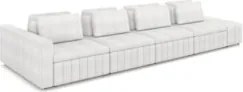 Sofá Ilha e Puff Sala Living 505cm Siesta Z32 Boucle Branco - Mpozenat