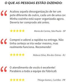 Kit básico com 5 potes + 1 pote de 1 litro de brinde