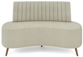 Sofá Living Decorativo 2 Lugares 1,60M Katara Bege Bouclê G33 - Gran Belo