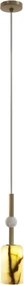Pendente Led Metal Dourado 2W 3000K 7X30cm Une Xino
