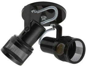 Spot B2 Simples Telinha Para 2x E27 Led Bulbo Preto - Bivolt