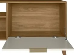 Rack Bancada Para TV 50 Pol 120cm Roby Nature/Off Z49      - Mpozenato